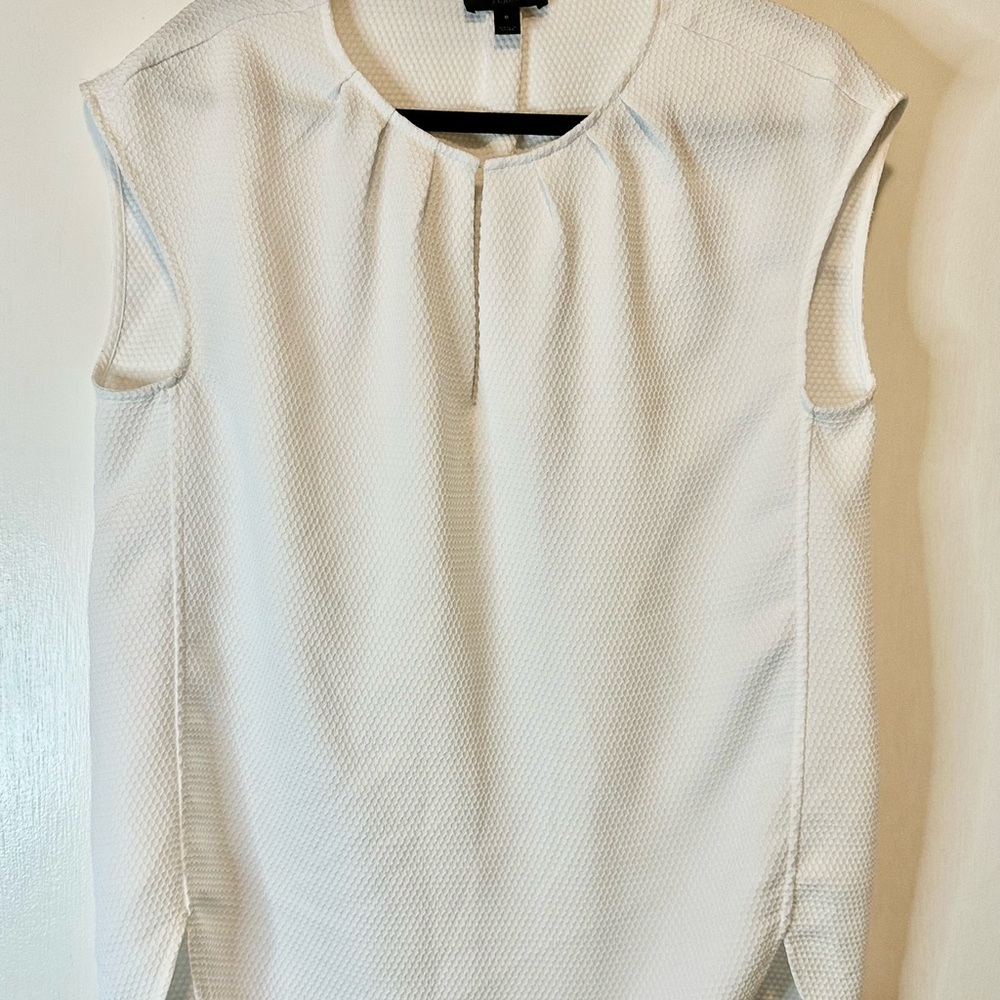 J Crew White Sleeveless Top